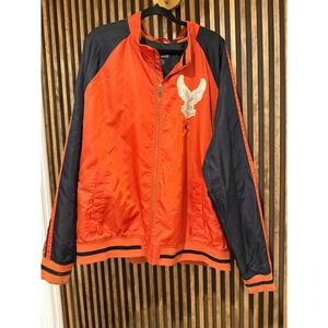 Harley Davidson‎ Mens 3XL Jacket Orange Black Eagle Motorcycle Bomber